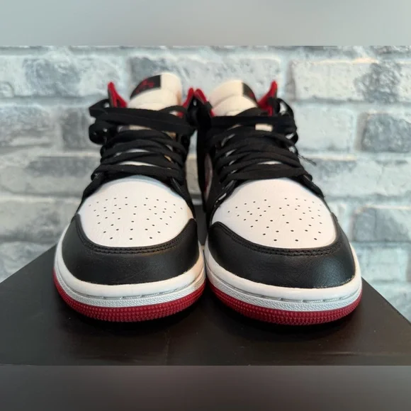 Nike Air Jordan 1 Mid Black Gym Red Size 10.5 - Picture 3 of 11